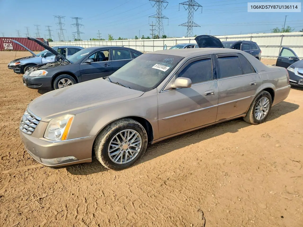 2007 Cadillac Dts VIN: 1G6KD57Y87U136114 Lot: 61022406