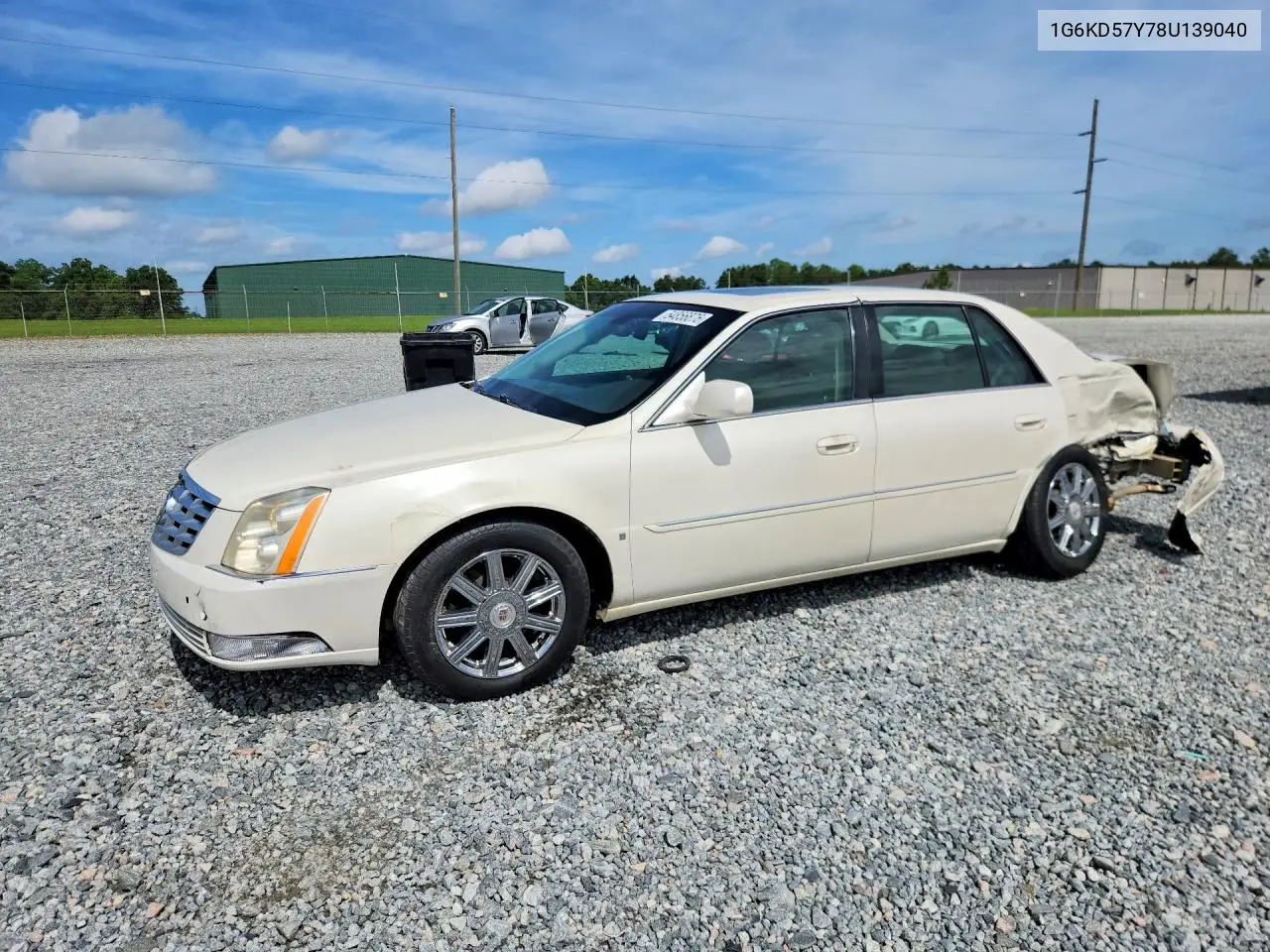 2008 Cadillac Dts VIN: 1G6KD57Y78U139040 Lot: 54856876