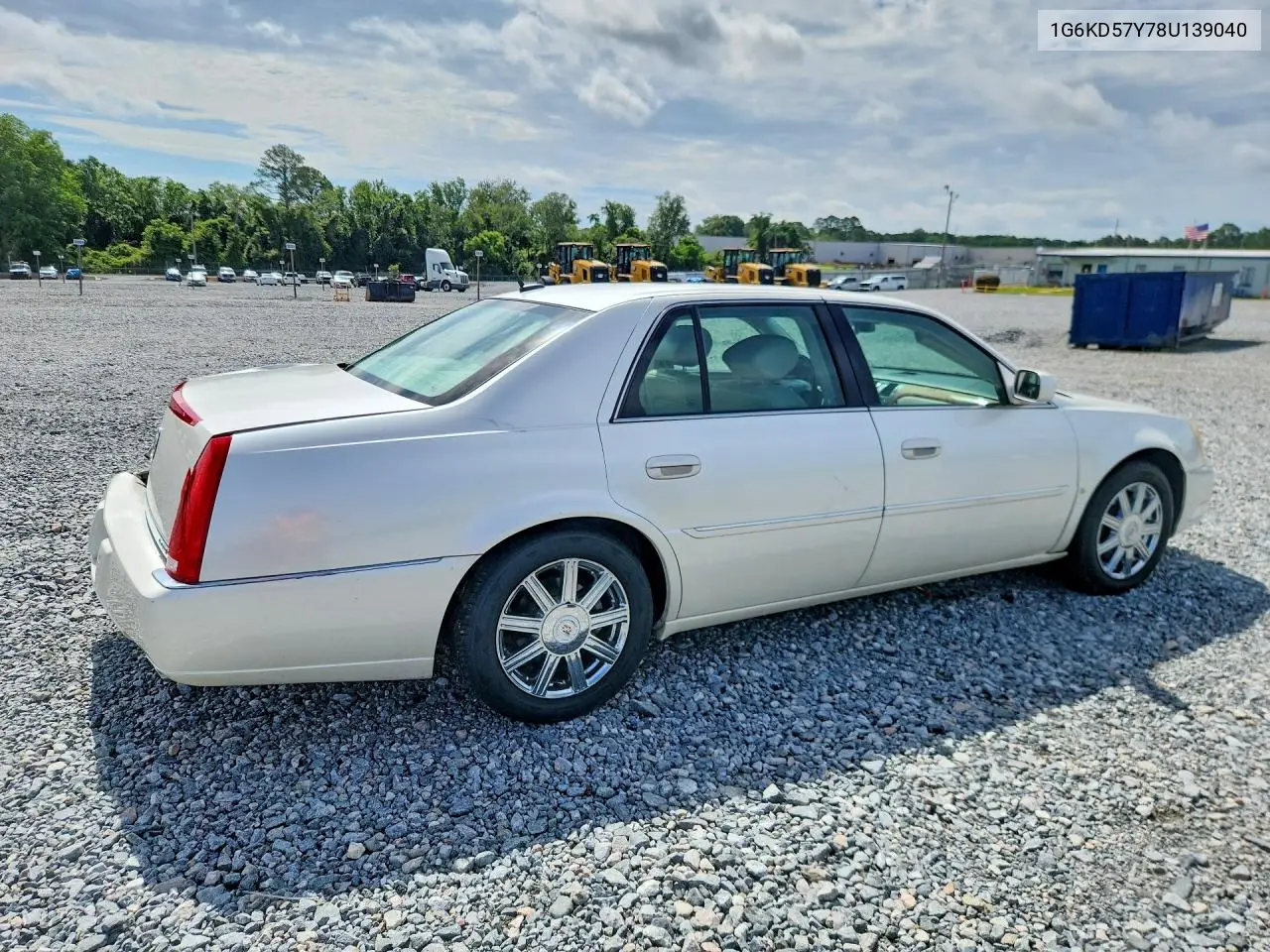 2008 Cadillac Dts VIN: 1G6KD57Y78U139040 Lot: 54856876