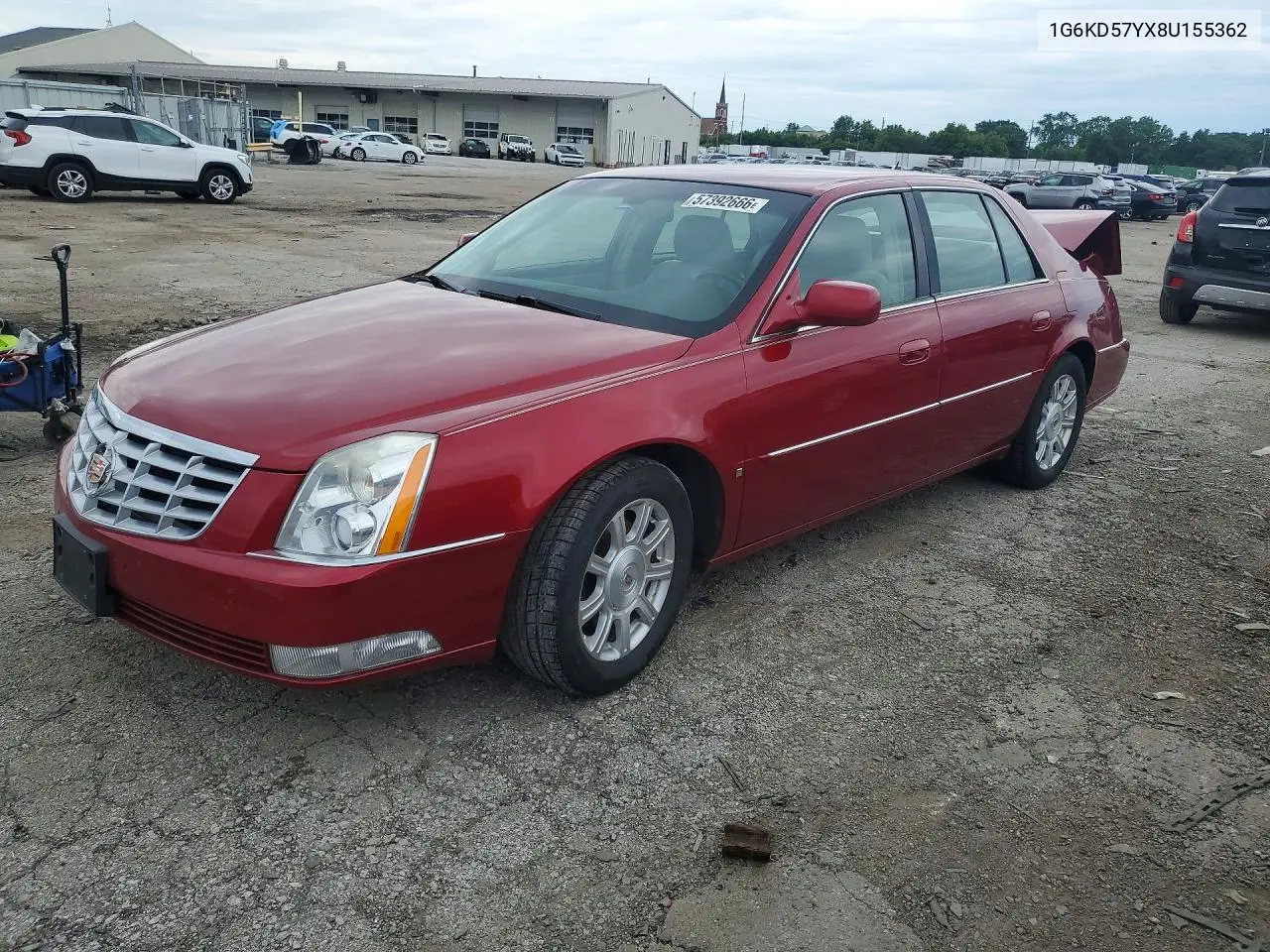 2008 Cadillac Dts VIN: 1G6KD57YX8U155362 Lot: 57392666