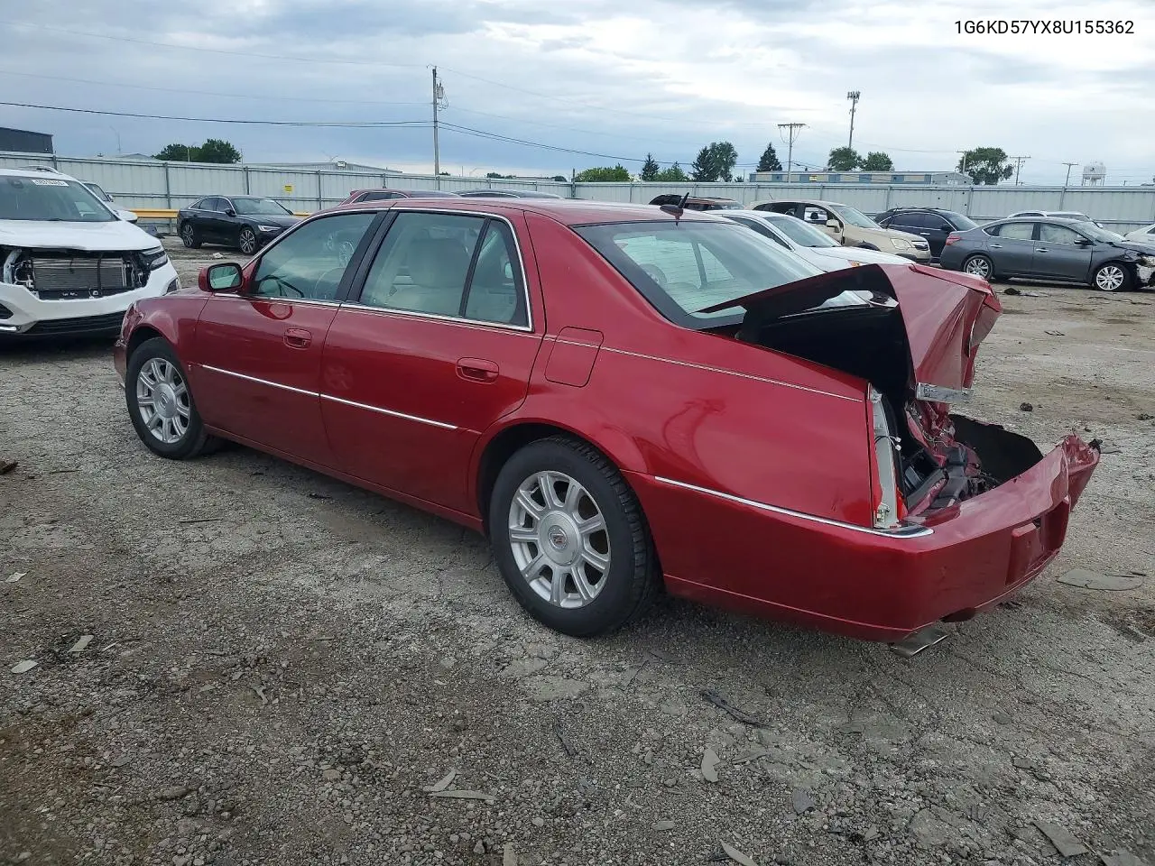 2008 Cadillac Dts VIN: 1G6KD57YX8U155362 Lot: 57392666
