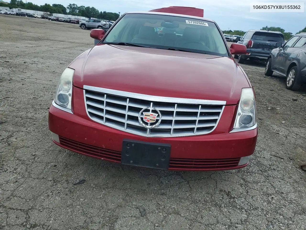 2008 Cadillac Dts VIN: 1G6KD57YX8U155362 Lot: 57392666