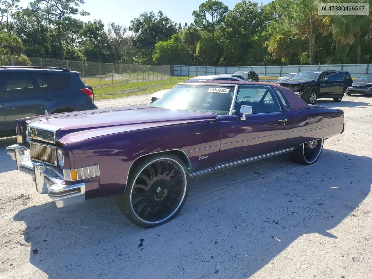 1973 Cadillac Eldorado VIN: 6L47S3Q426567 Lot: 62011626
