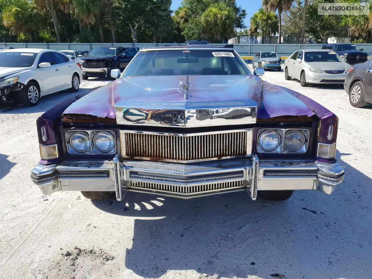 1973 Cadillac Eldorado VIN: 6L47S3Q426567 Lot: 62011626