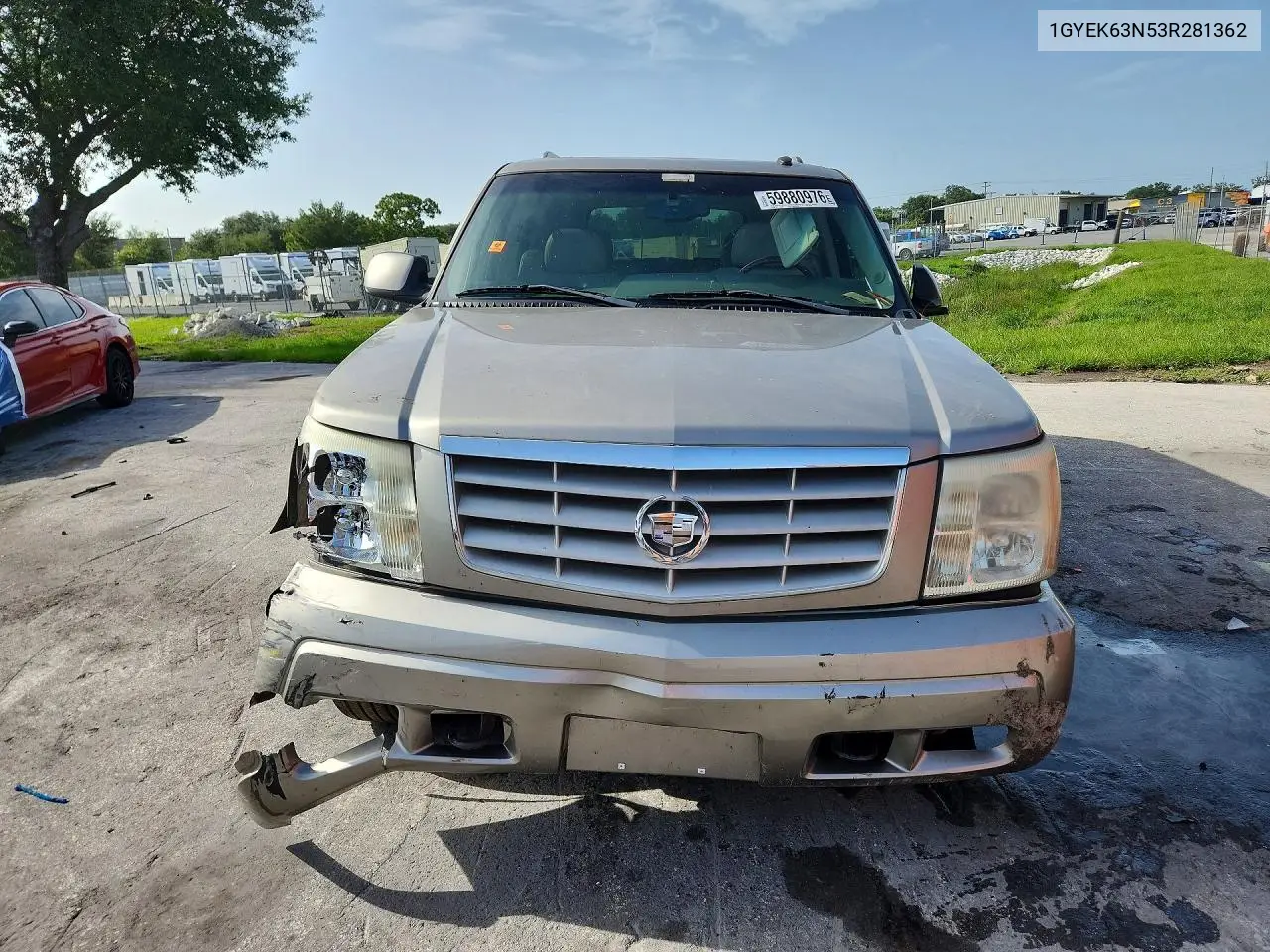 2003 Cadillac Escalade Luxury VIN: 1GYEK63N53R281362 Lot: 59880976