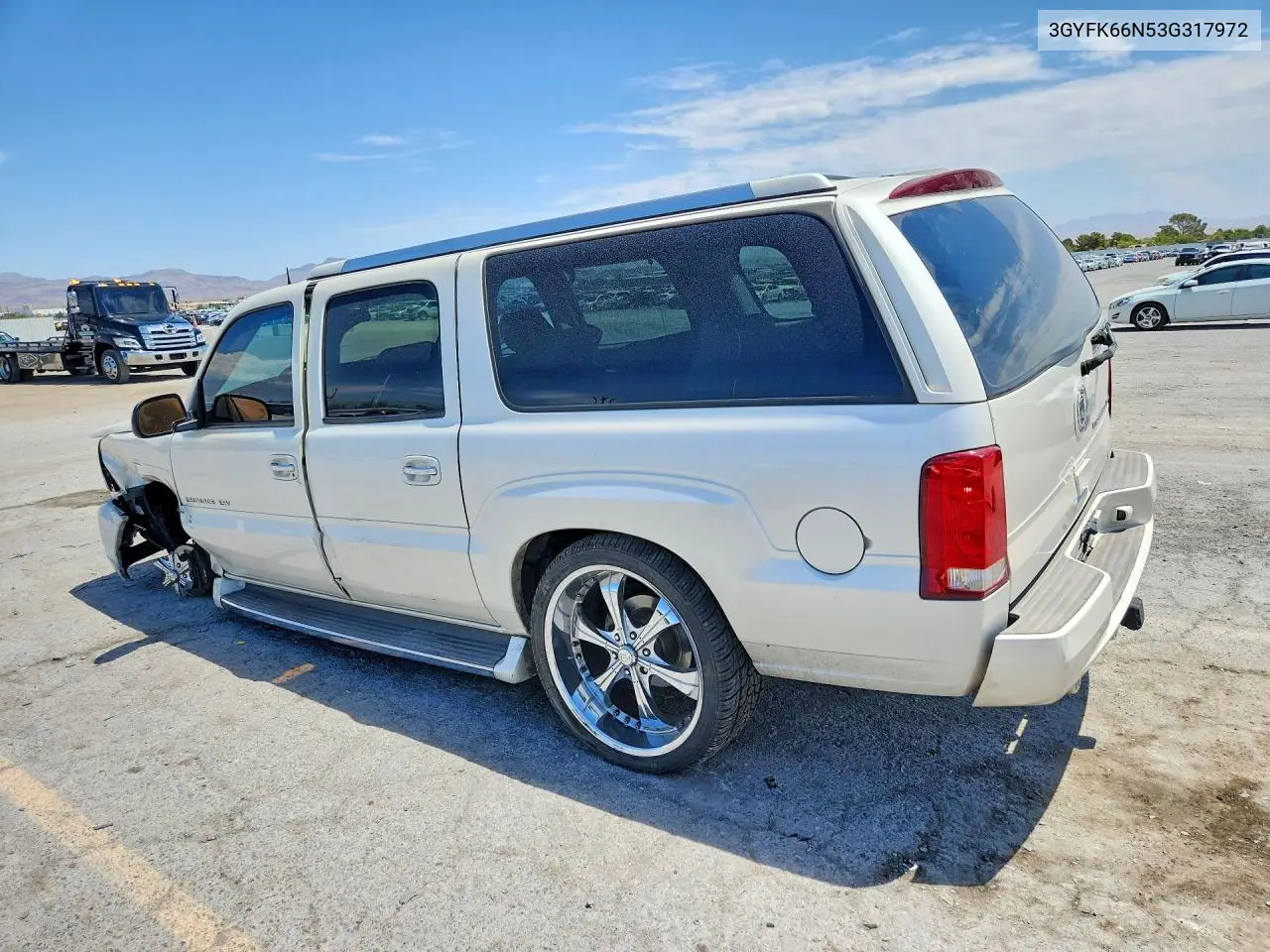 2003 Cadillac Escalade Esv VIN: 3GYFK66N53G317972 Lot: 60972386