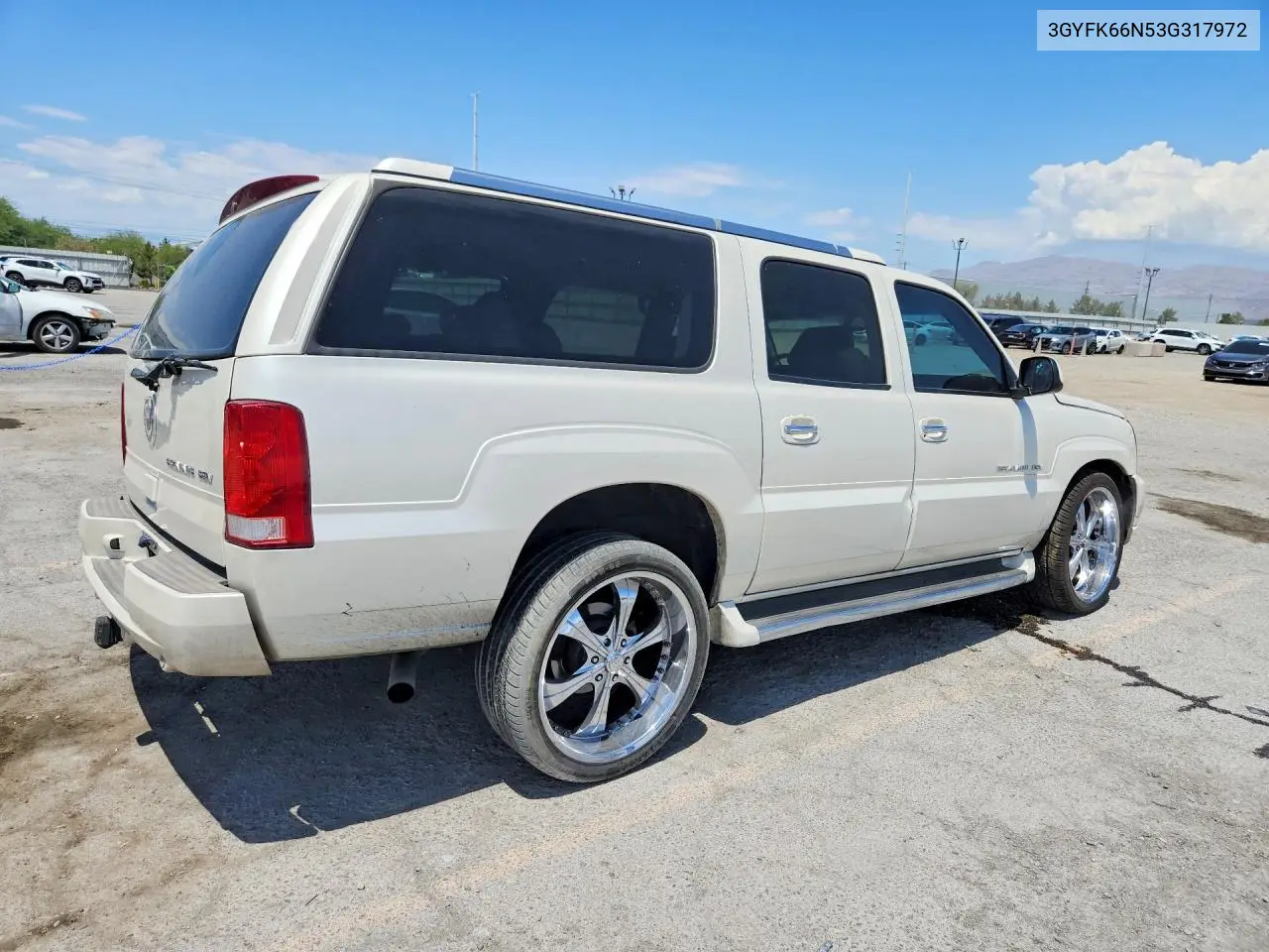 2003 Cadillac Escalade Esv VIN: 3GYFK66N53G317972 Lot: 60972386