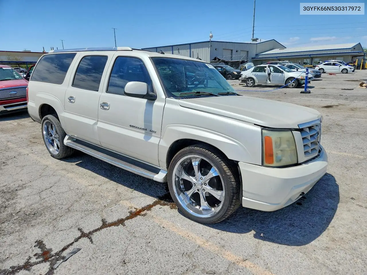 2003 Cadillac Escalade Esv VIN: 3GYFK66N53G317972 Lot: 60972386