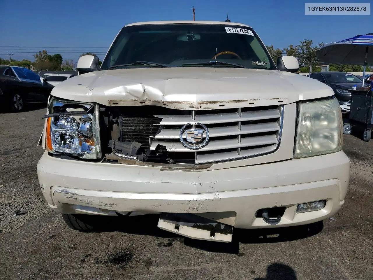 2003 Cadillac Escalade Luxury VIN: 1GYEK63N13R282878 Lot: 61727686