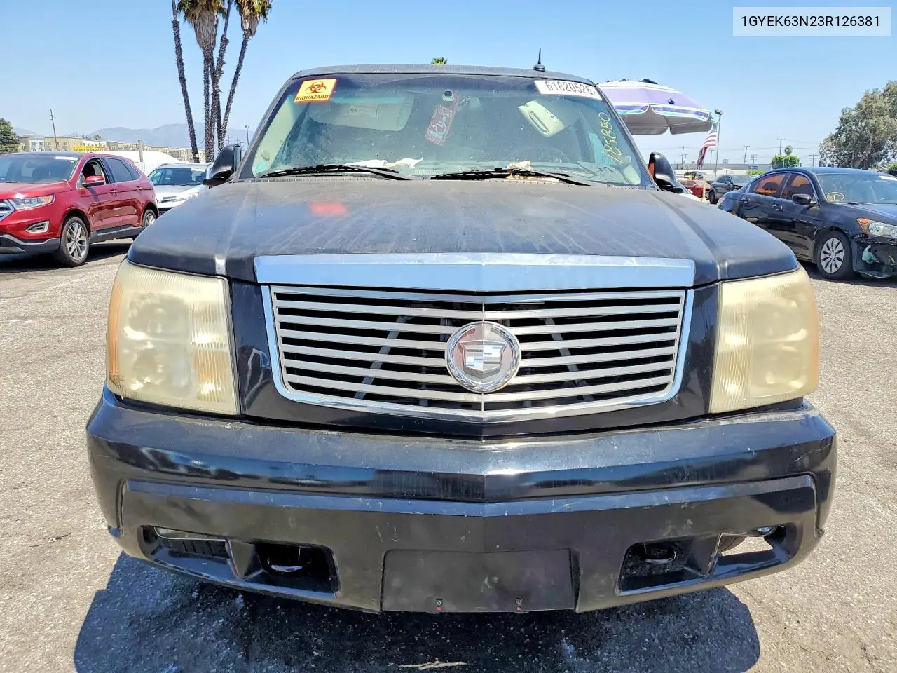 2003 Cadillac Escalade Luxury VIN: 1GYEK63N23R126381 Lot: 61820526