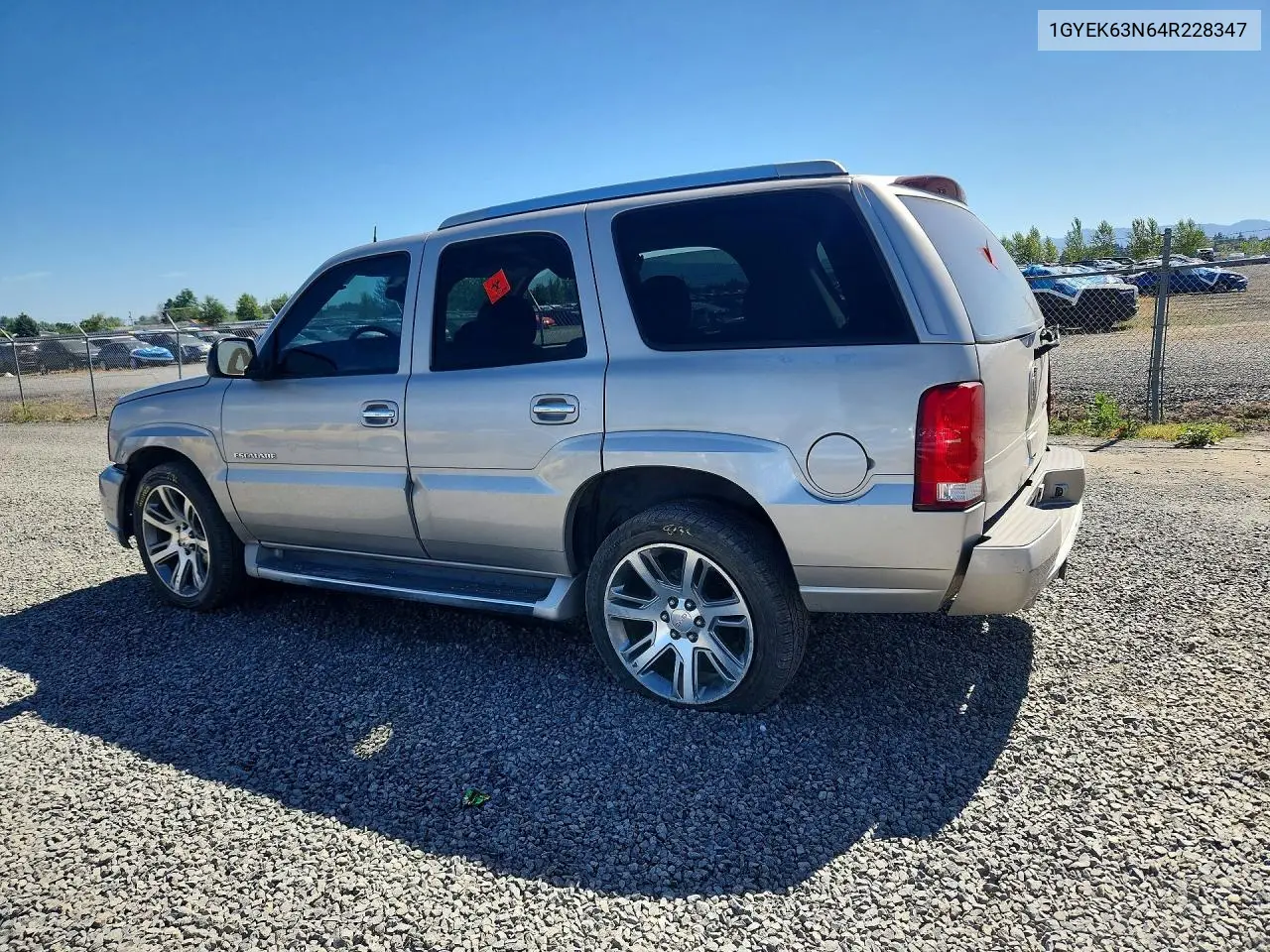 2004 Cadillac Escalade Luxury VIN: 1GYEK63N64R228347 Lot: 57839846