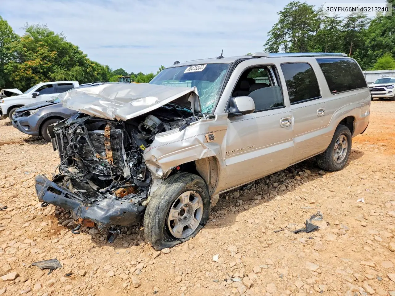 2004 Cadillac Escalade Esv VIN: 3GYFK66N14G213240 Lot: 60475236