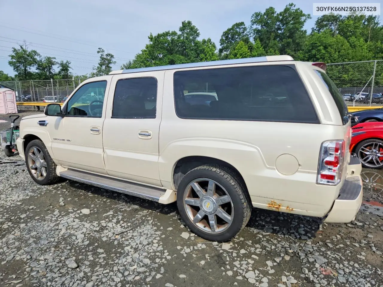 2005 Cadillac Escalade Esv VIN: 3GYFK66N25G137528 Lot: 59808666