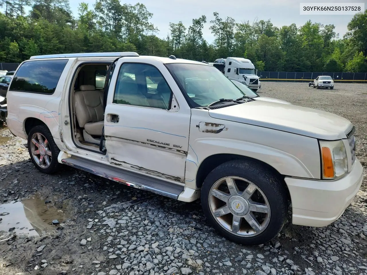 2005 Cadillac Escalade Esv VIN: 3GYFK66N25G137528 Lot: 59808666