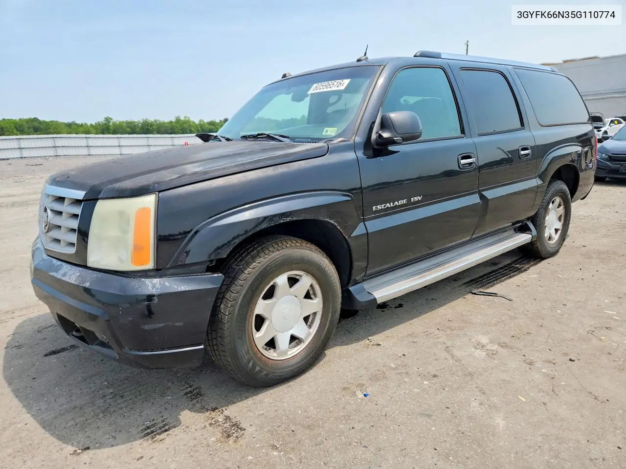 2005 Cadillac Escalade Esv VIN: 3GYFK66N35G110774 Lot: 60596516