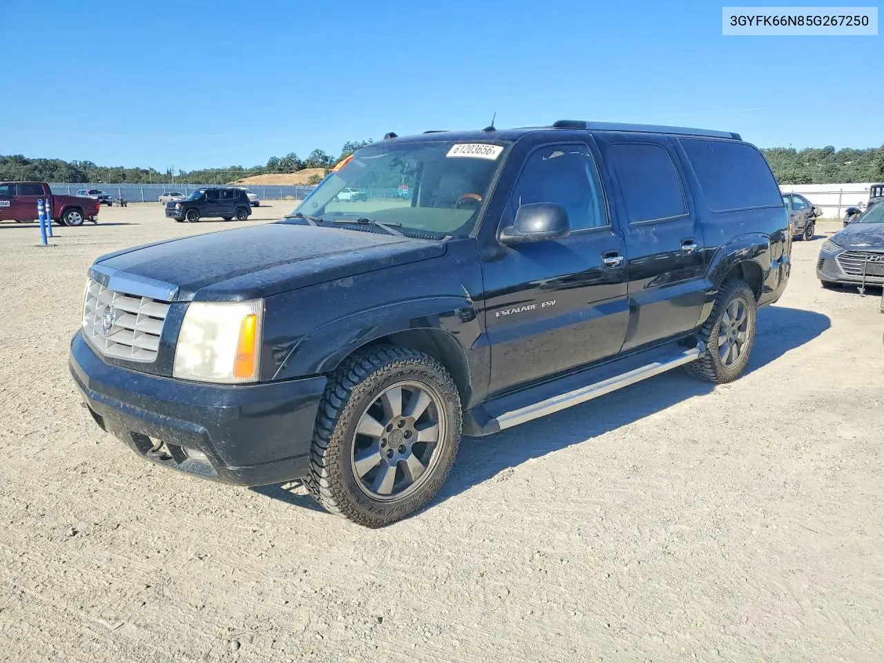2005 Cadillac Escalade Esv VIN: 3GYFK66N85G267250 Lot: 61203656