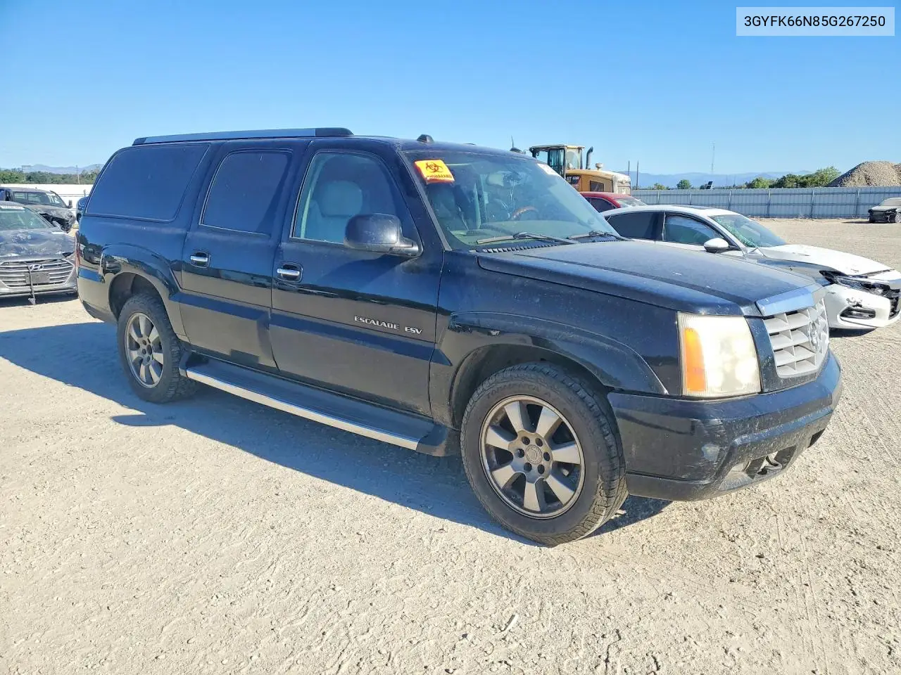 2005 Cadillac Escalade Esv VIN: 3GYFK66N85G267250 Lot: 61203656