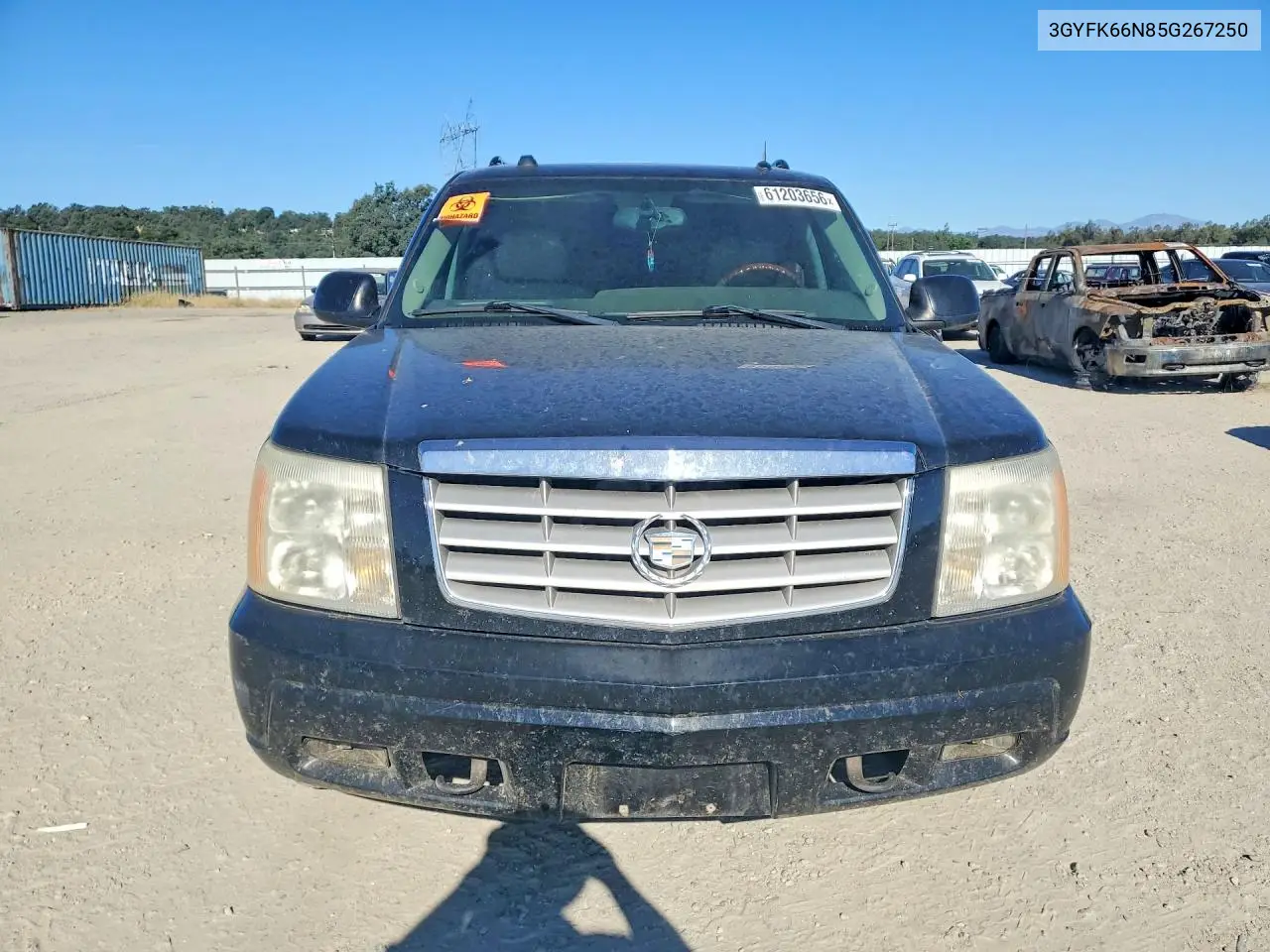 2005 Cadillac Escalade Esv VIN: 3GYFK66N85G267250 Lot: 61203656