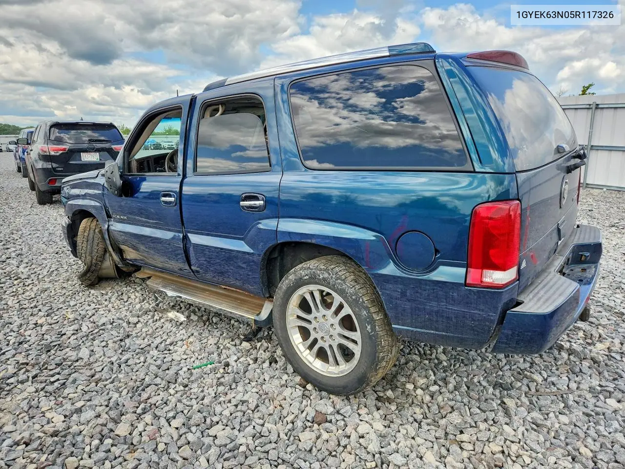 2005 Cadillac Escalade Luxury VIN: 1GYEK63N05R117326 Lot: 62026176