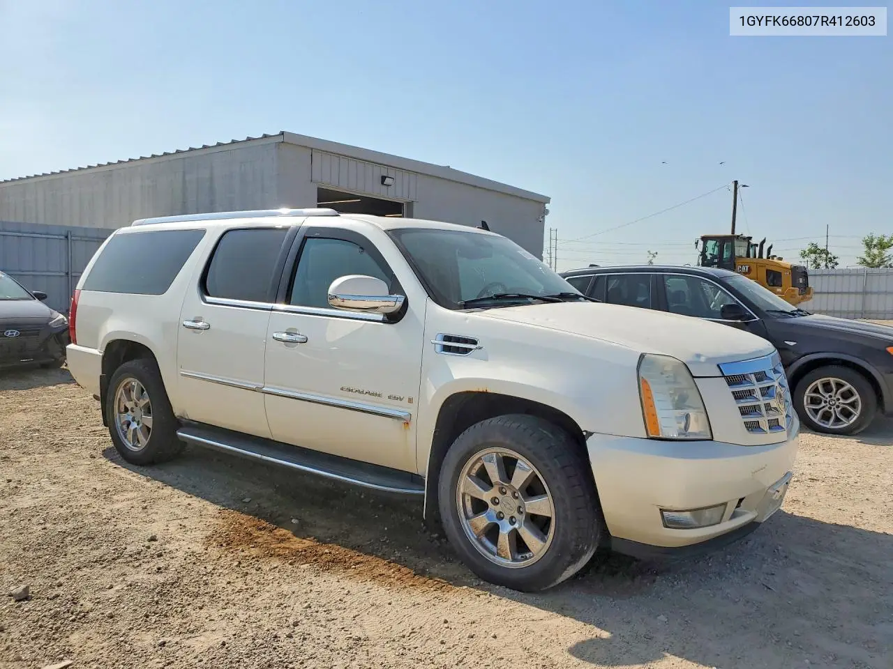 2007 Cadillac Escalade Esv VIN: 1GYFK66807R412603 Lot: 61009846