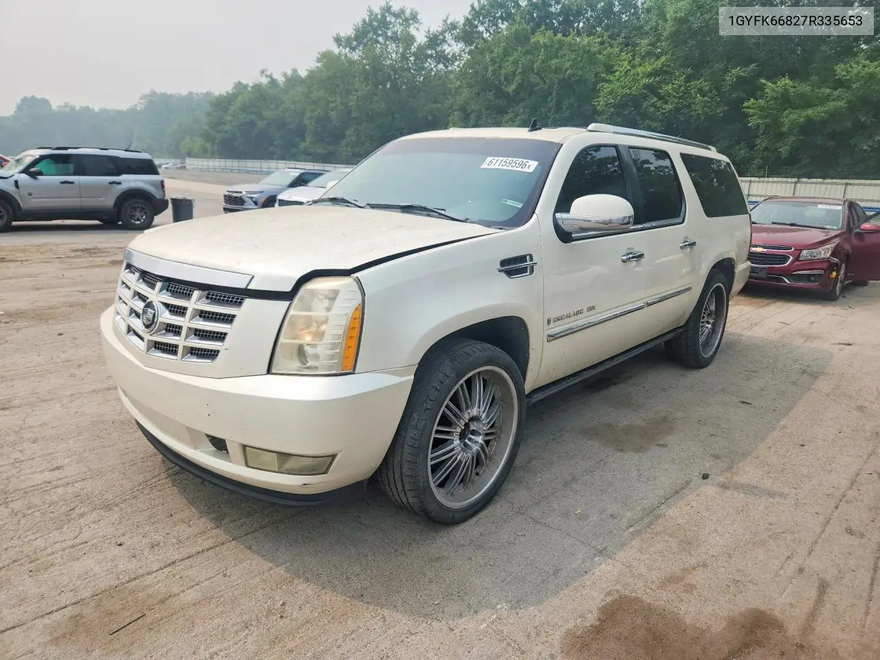 2007 Cadillac Escalade Esv VIN: 1GYFK66827R335653 Lot: 61159596