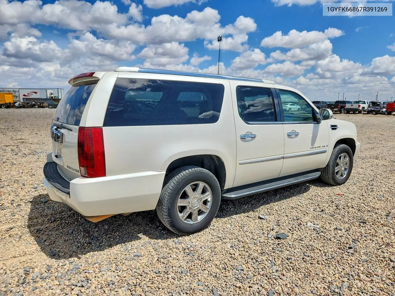 2007 Cadillac Escalade Esv VIN: 1GYFK66867R391269 Lot: 61207466