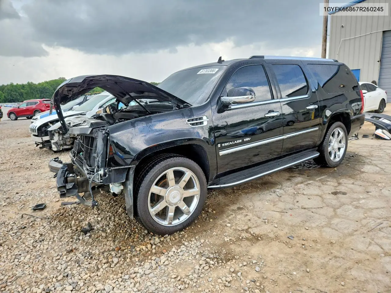 2007 Cadillac Escalade Esv VIN: 1GYFK66867R260245 Lot: 61763366