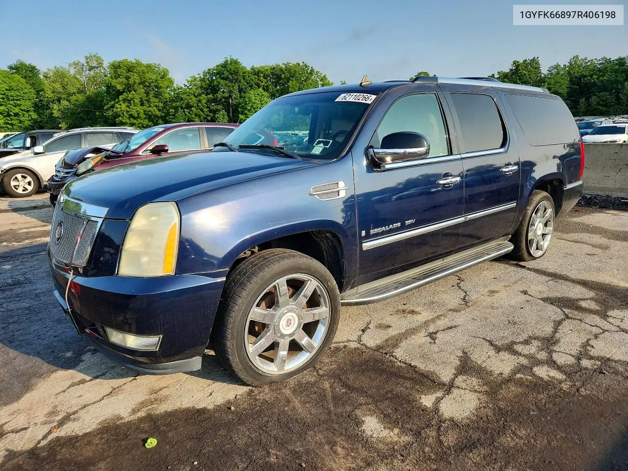 2007 Cadillac Escalade Esv VIN: 1GYFK66897R406198 Lot: 62110266