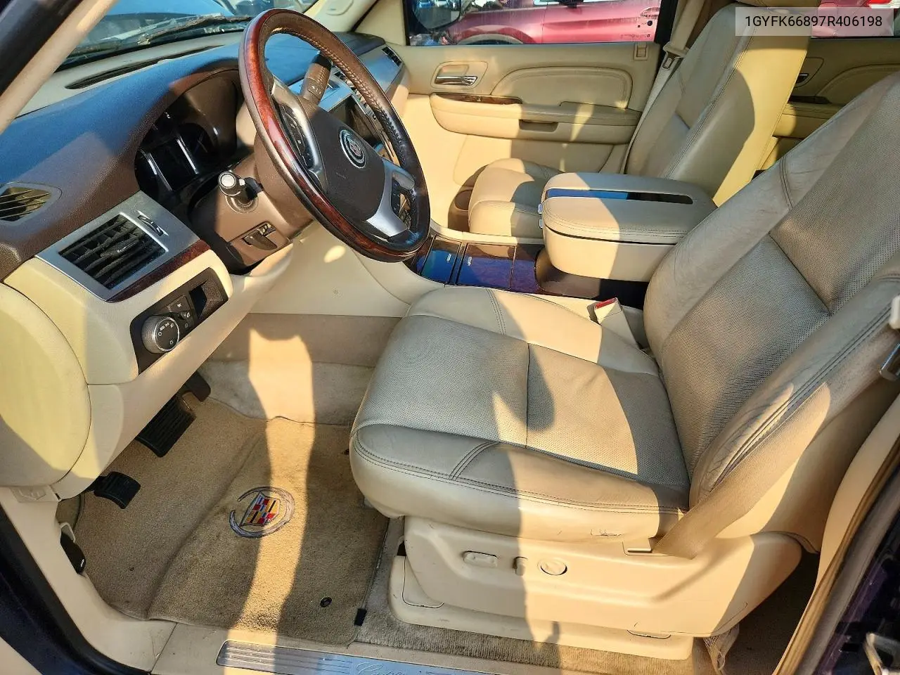 2007 Cadillac Escalade Esv VIN: 1GYFK66897R406198 Lot: 62110266
