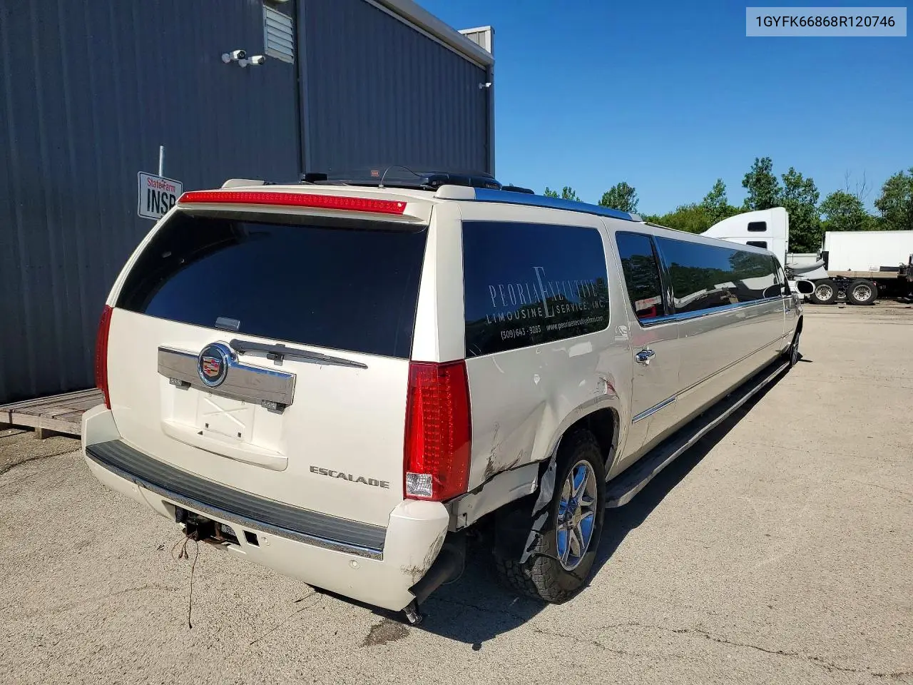 2008 Cadillac Escalade Esv VIN: 1GYFK66868R120746 Lot: 55764726