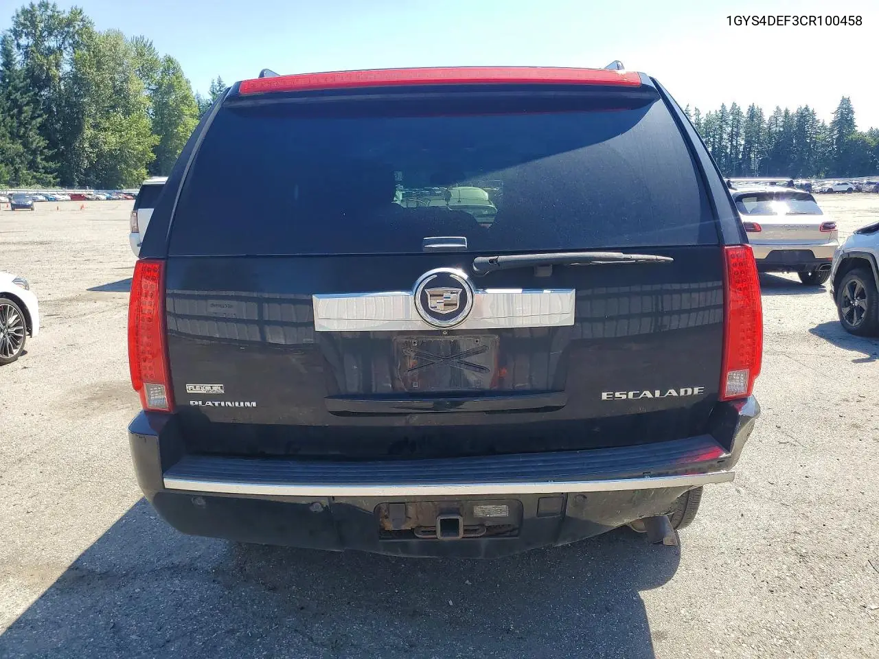 2012 Cadillac Escalade Platinum VIN: 1GYS4DEF3CR100458 Lot: 60213686