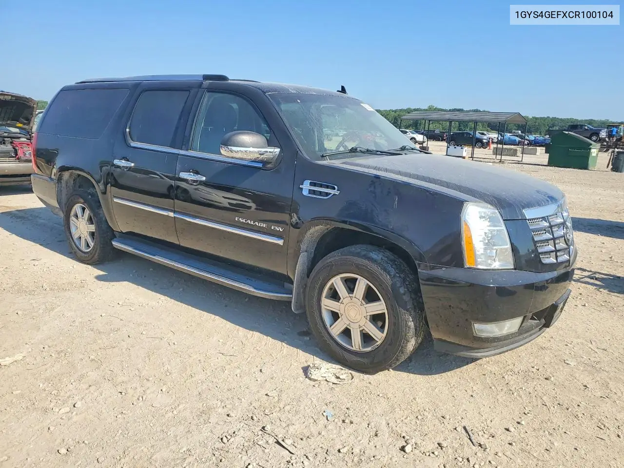 2012 Cadillac Escalade Esv VIN: 1GYS4GEFXCR100104 Lot: 60236186