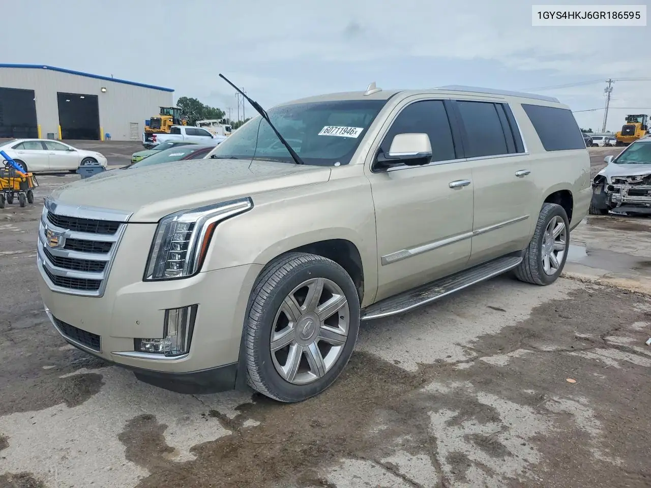 2016 Cadillac Escalade Esv Luxury VIN: 1GYS4HKJ6GR186595 Lot: 60711946