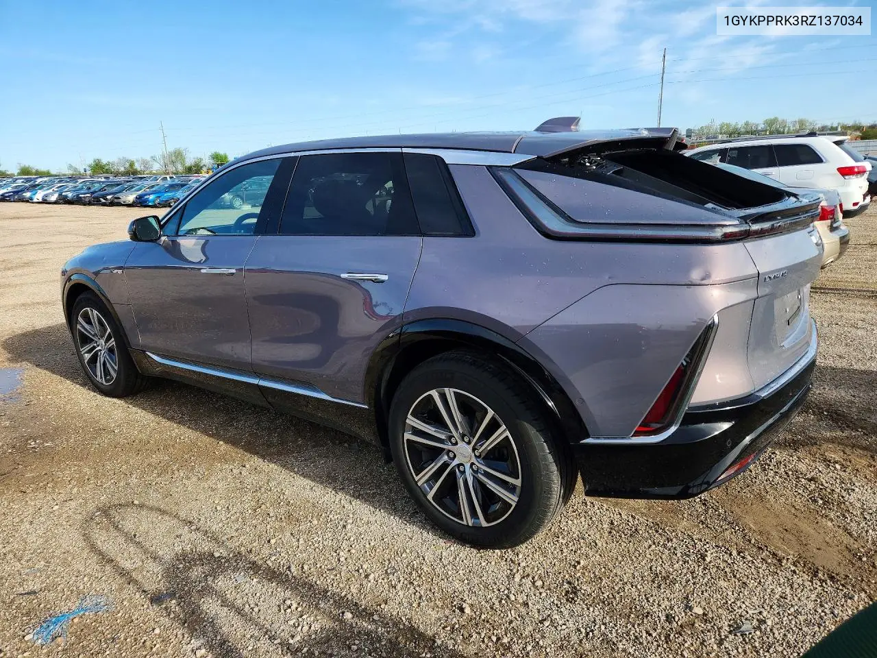 2024 Cadillac Lyriq Luxury VIN: 1GYKPPRK3RZ137034 Lot: 51269636