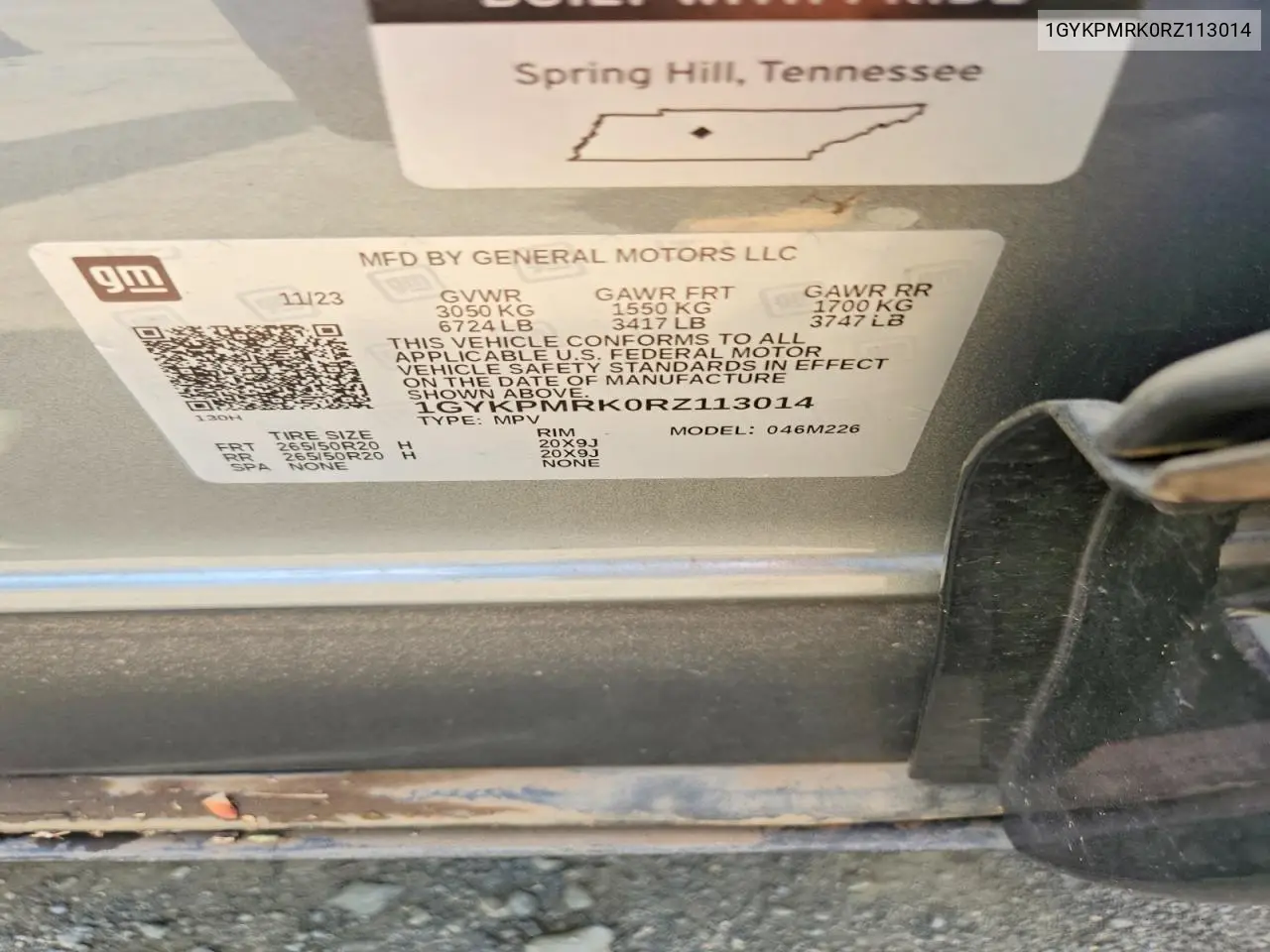 2024 Cadillac Lyriq Tech VIN: 1GYKPMRK0RZ113014 Lot: 60262136