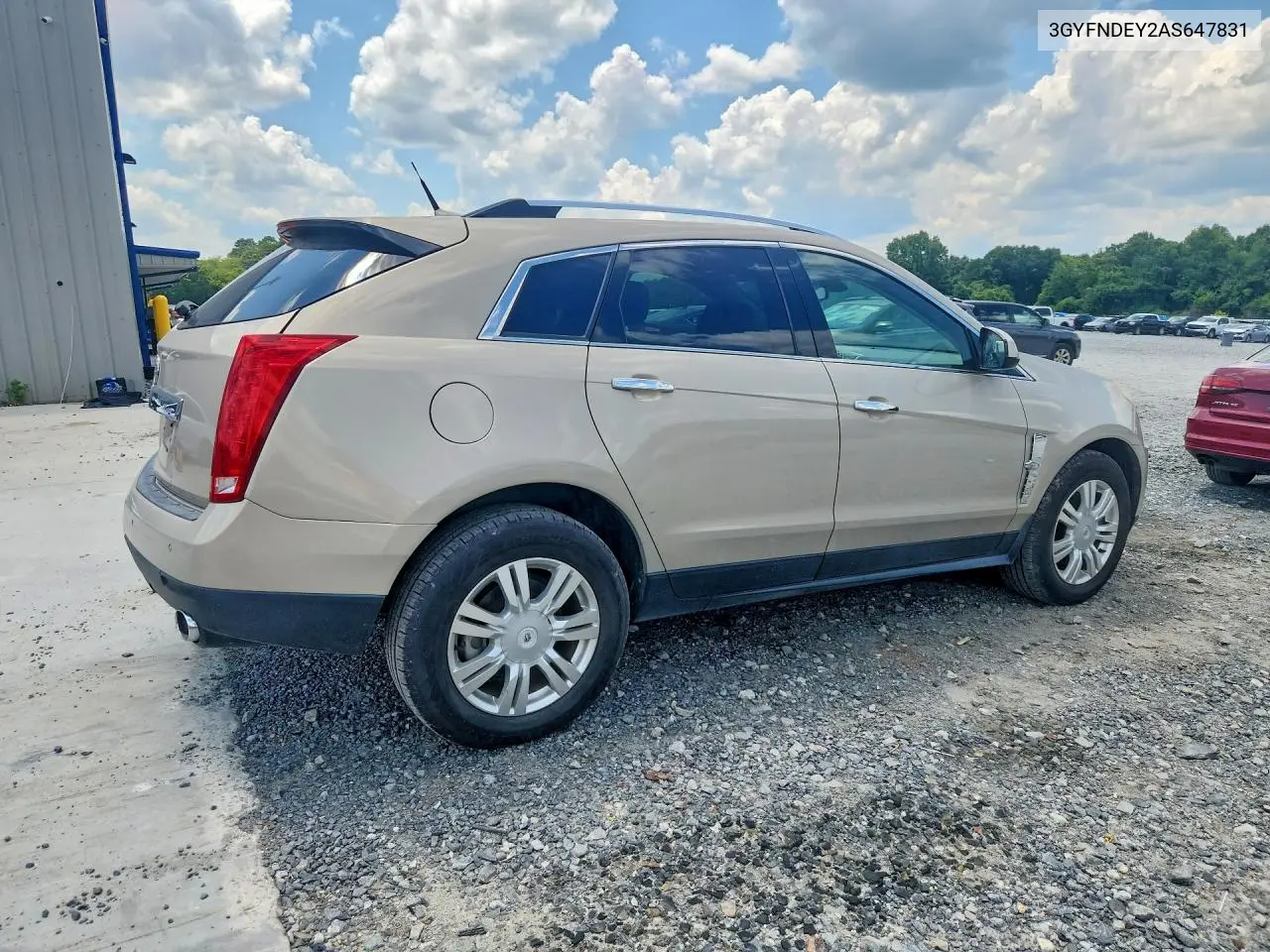 2010 Cadillac Srx Luxury Collection VIN: 3GYFNDEY2AS647831 Lot: 60143896