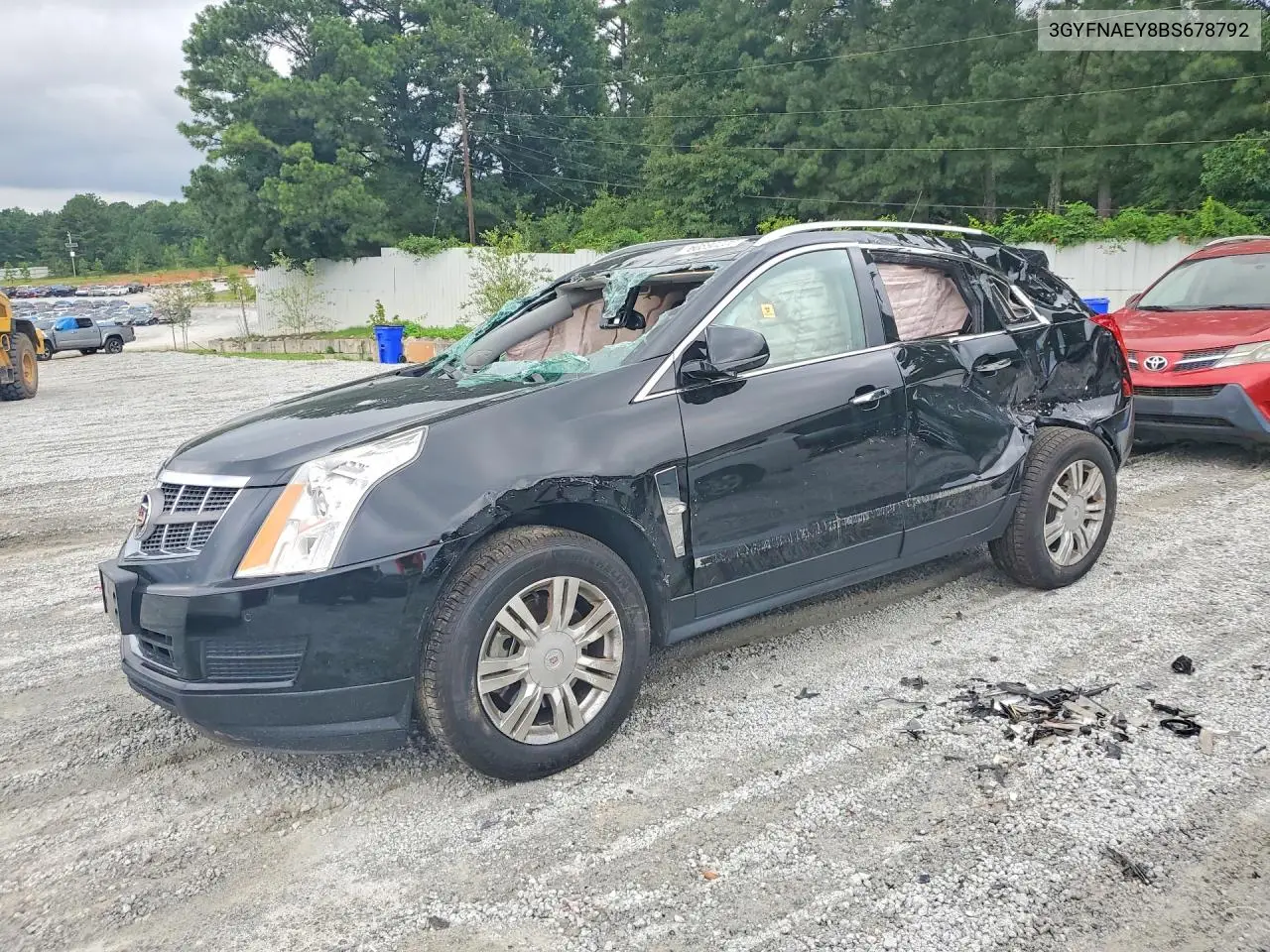 2011 Cadillac Srx Luxury Collection VIN: 3GYFNAEY8BS678792 Lot: 60890206