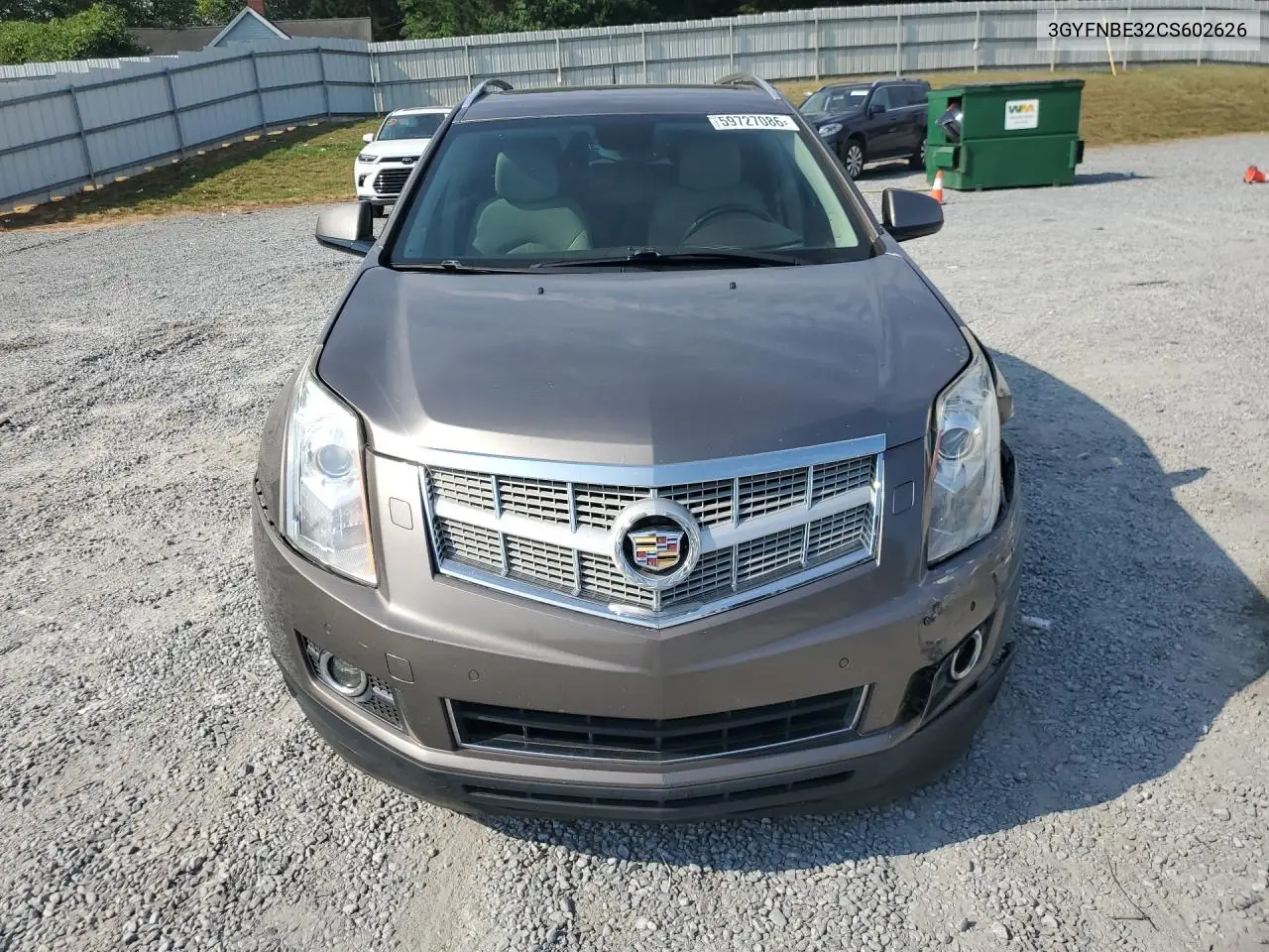 2012 Cadillac Srx Performance Collection VIN: 3GYFNBE32CS602626 Lot: 59727086