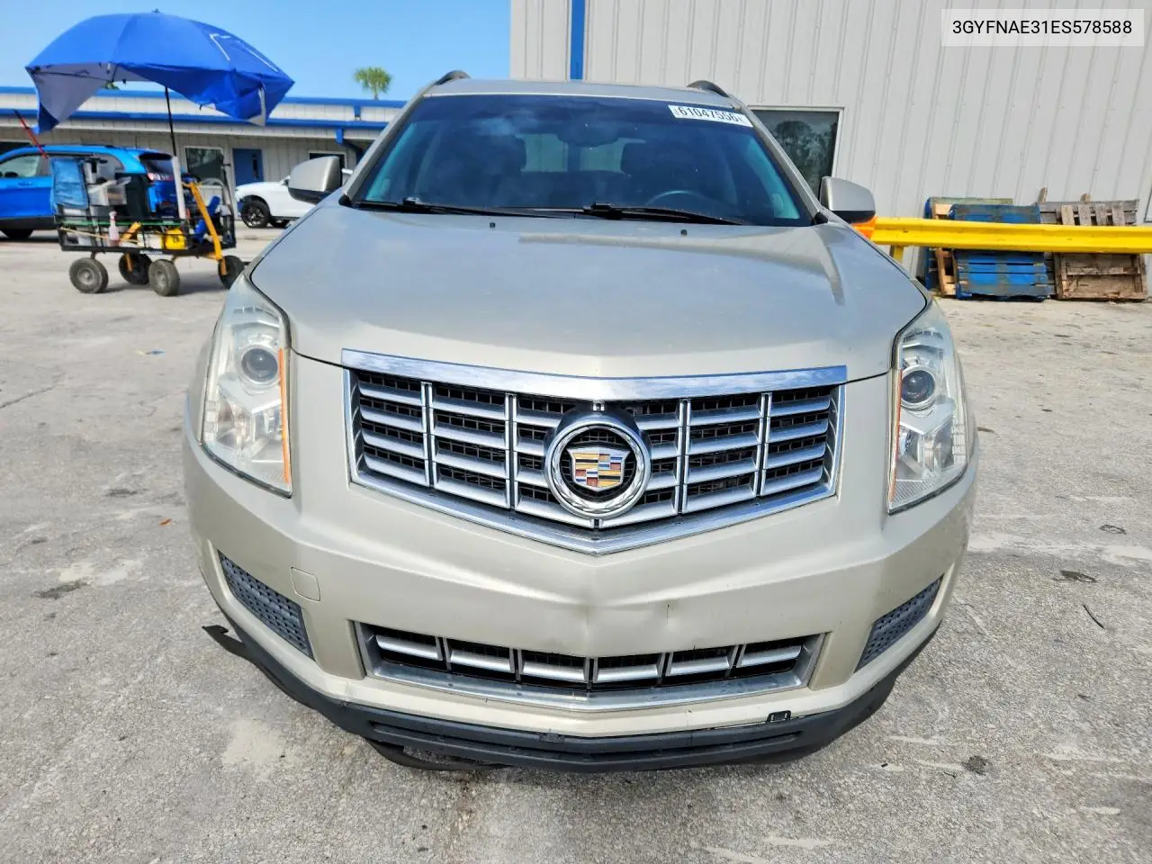 2014 Cadillac Srx VIN: 3GYFNAE31ES578588 Lot: 61047556