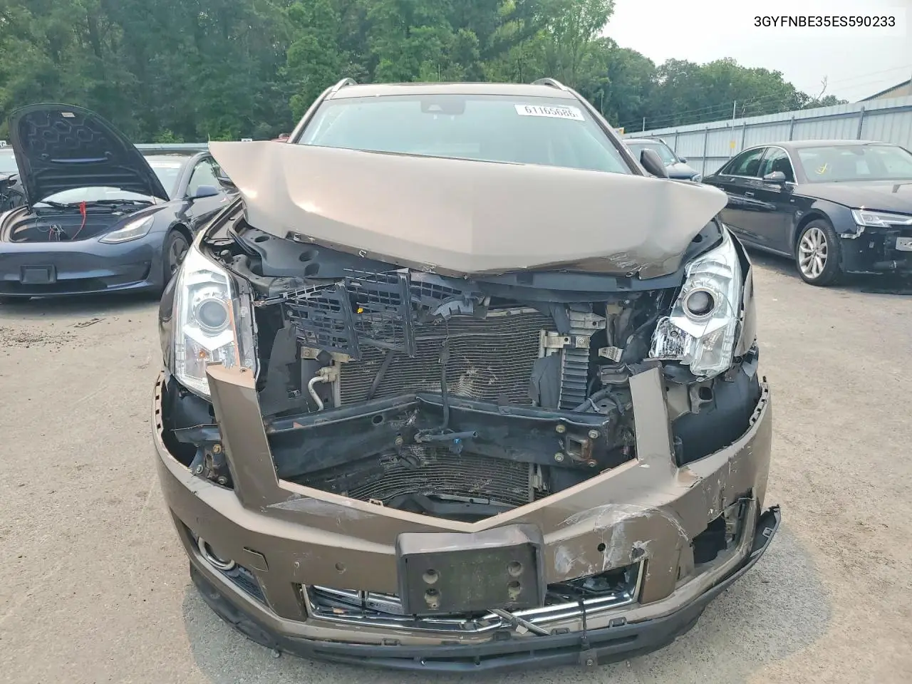 2014 Cadillac Srx Luxury Collection VIN: 3GYFNBE35ES590233 Lot: 61165686