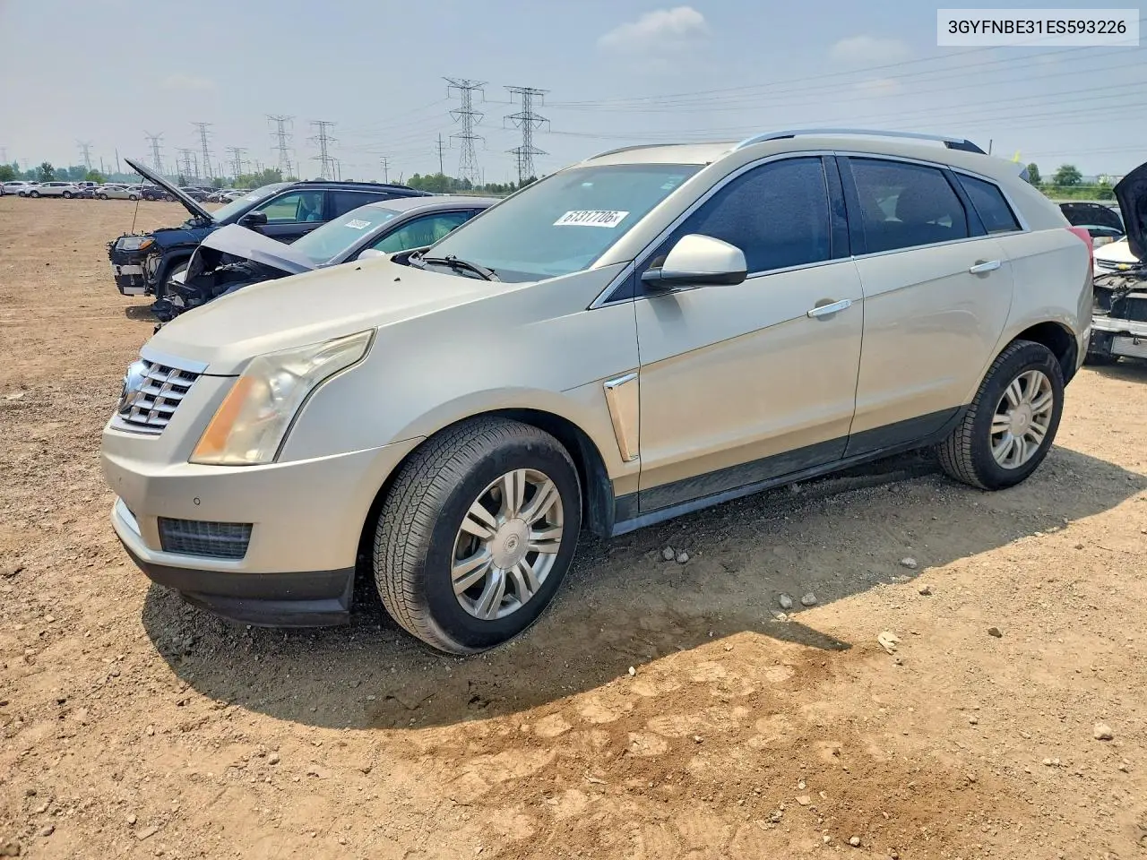 2014 Cadillac Srx Luxury Collection VIN: 3GYFNBE31ES593226 Lot: 61317706