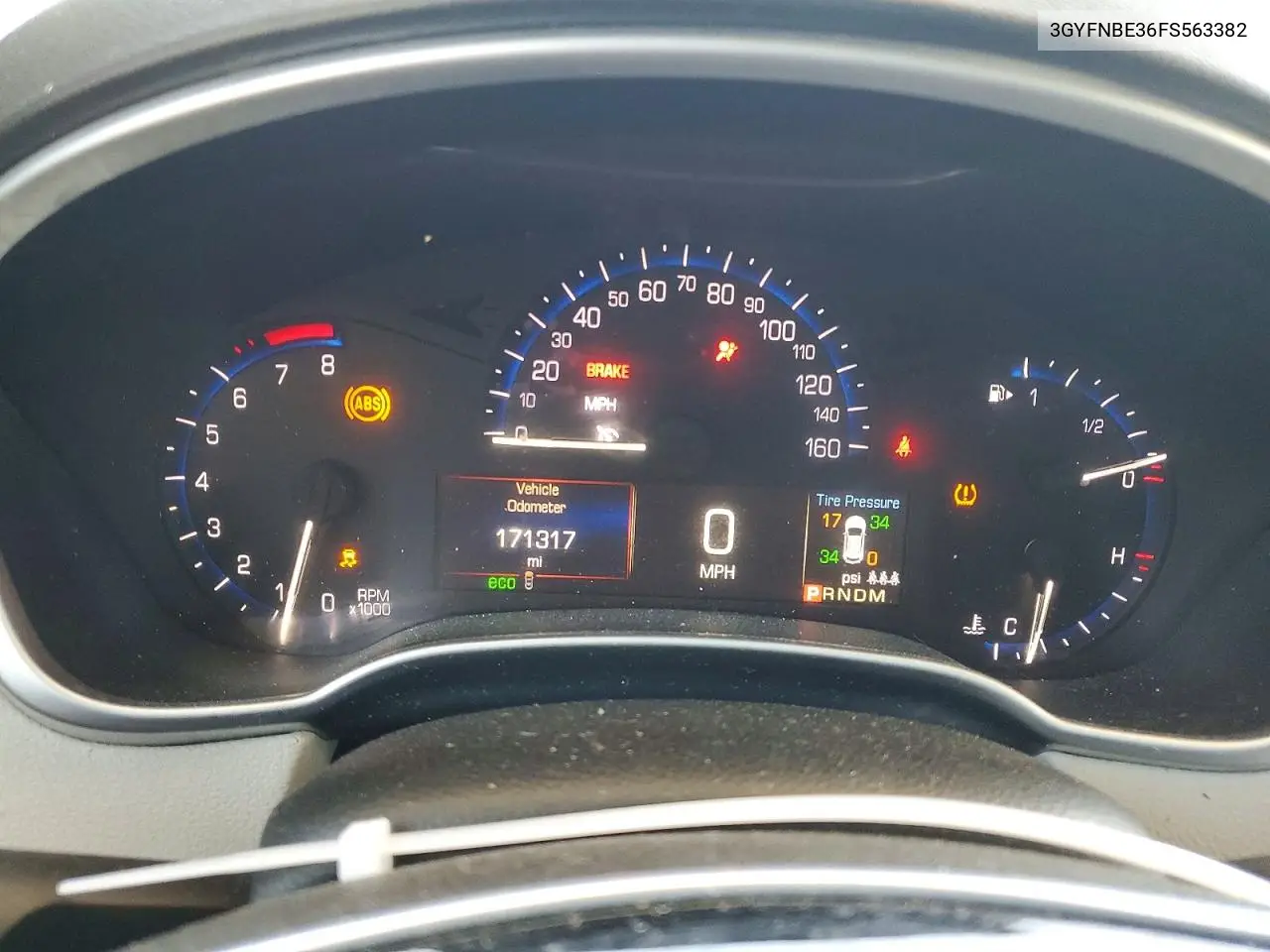 3GYFNBE36FS563382 2015 Cadillac Srx Luxury Collection