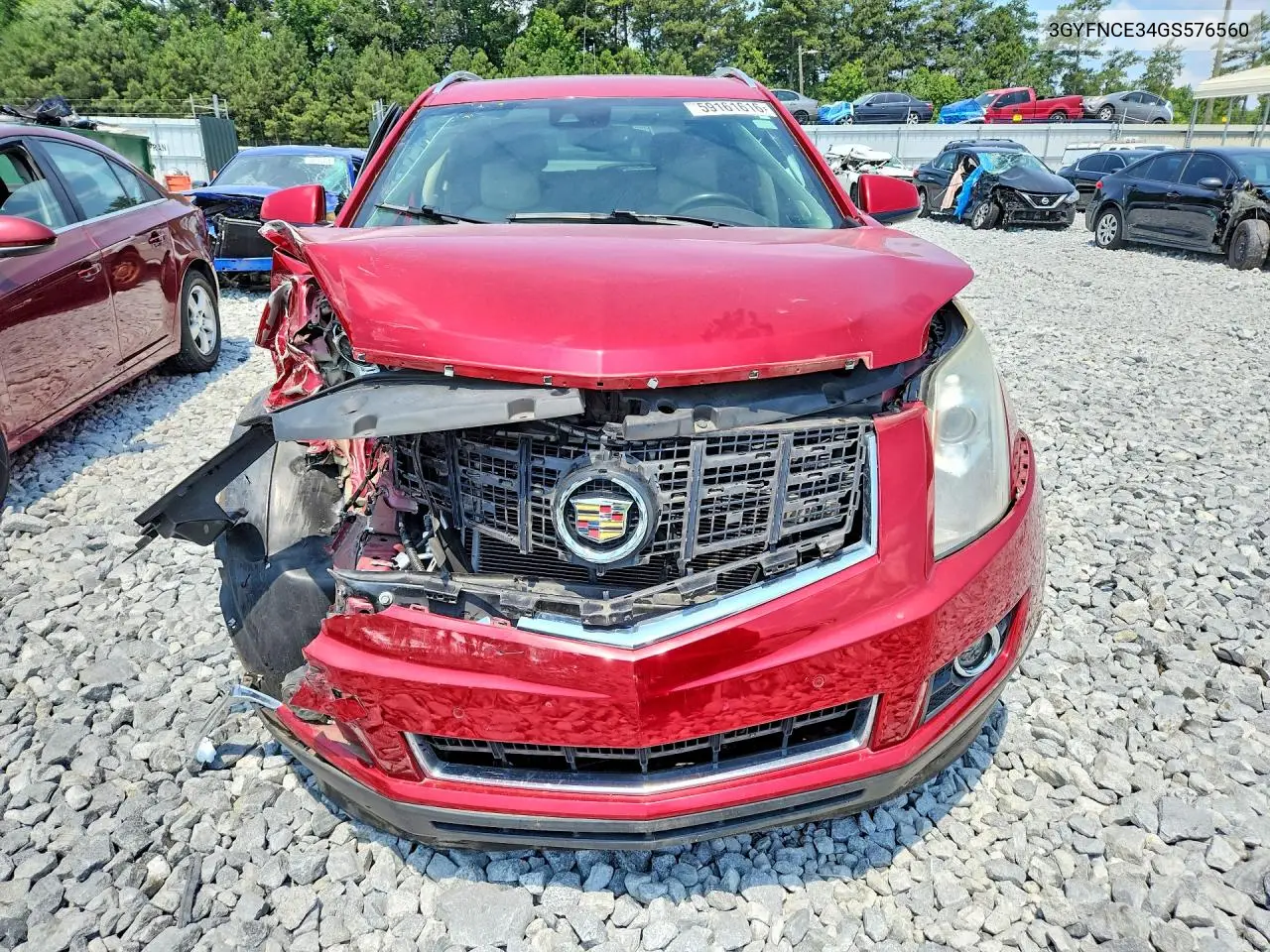 2016 Cadillac Srx Performance Collection VIN: 3GYFNCE34GS576560 Lot: 59161616