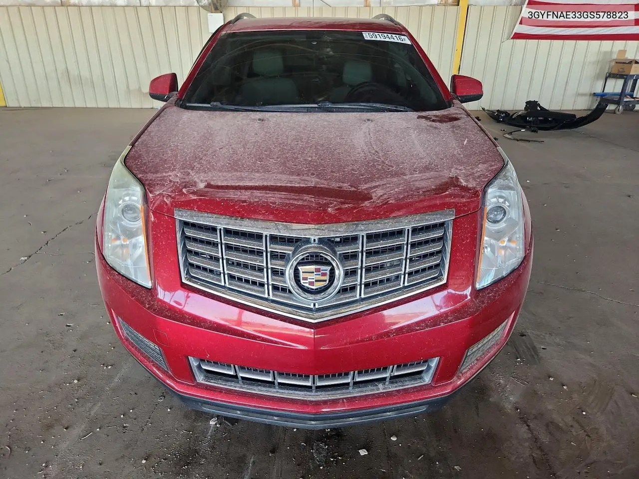 2016 Cadillac Srx VIN: 3GYFNAE33GS578823 Lot: 59194416