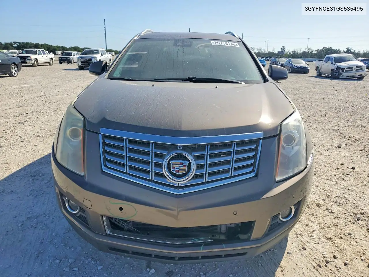 2016 Cadillac Srx Performance Collection VIN: 3GYFNCE31GS535495 Lot: 59778146