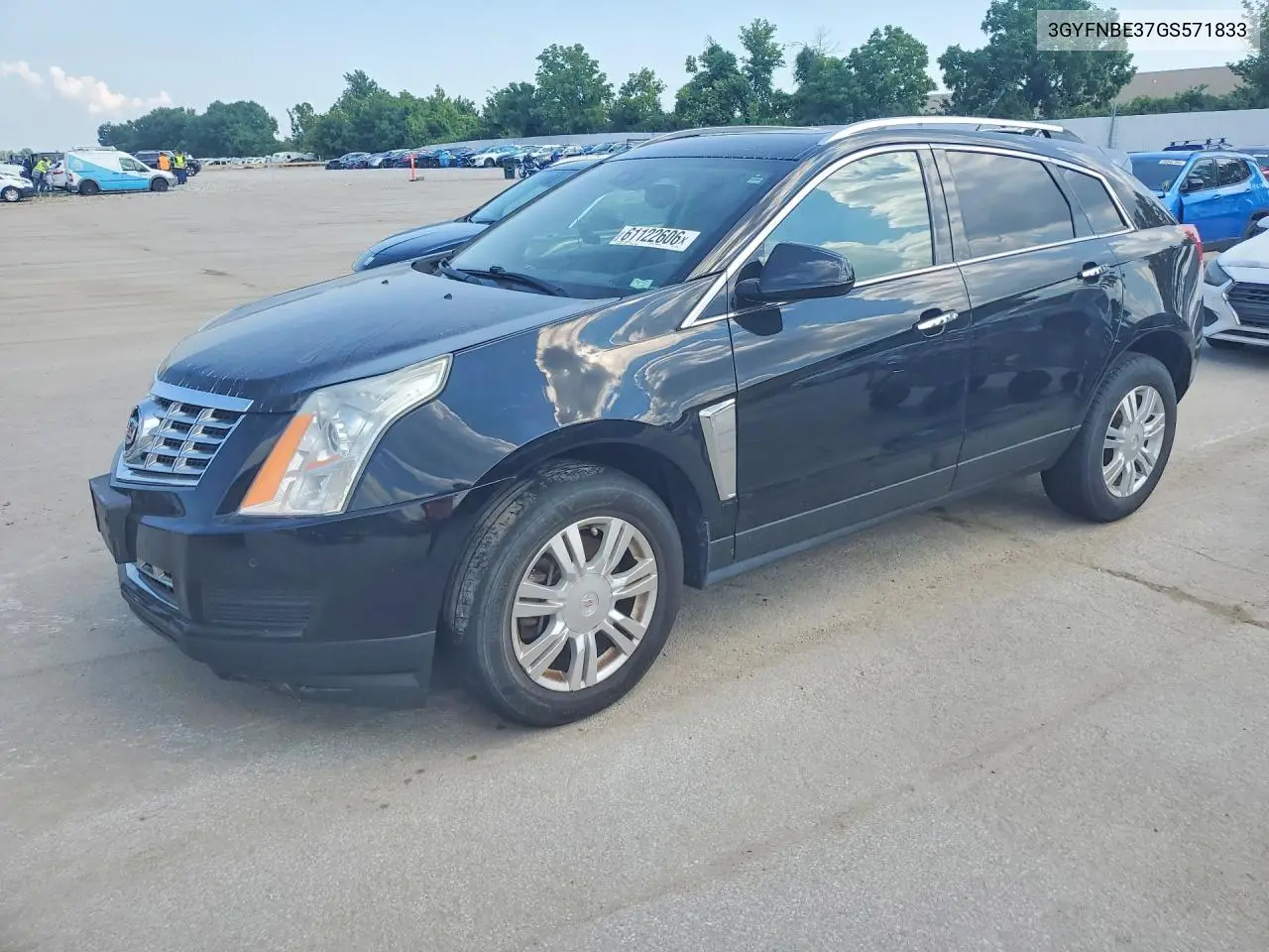 2016 Cadillac Srx Luxury Collection VIN: 3GYFNBE37GS571833 Lot: 61122606