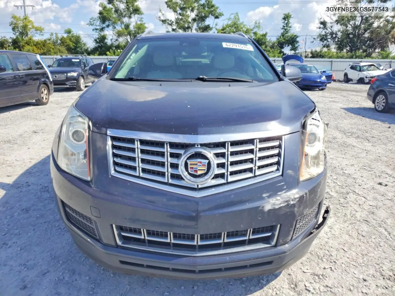 2016 Cadillac Srx Luxury Collection VIN: 3GYFNBE36GS577543 Lot: 62291516