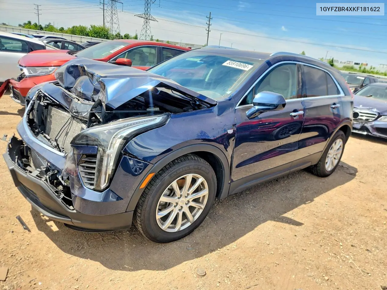 2019 Cadillac Xt4 Luxury VIN: 1GYFZBR4XKF181622 Lot: 55910696