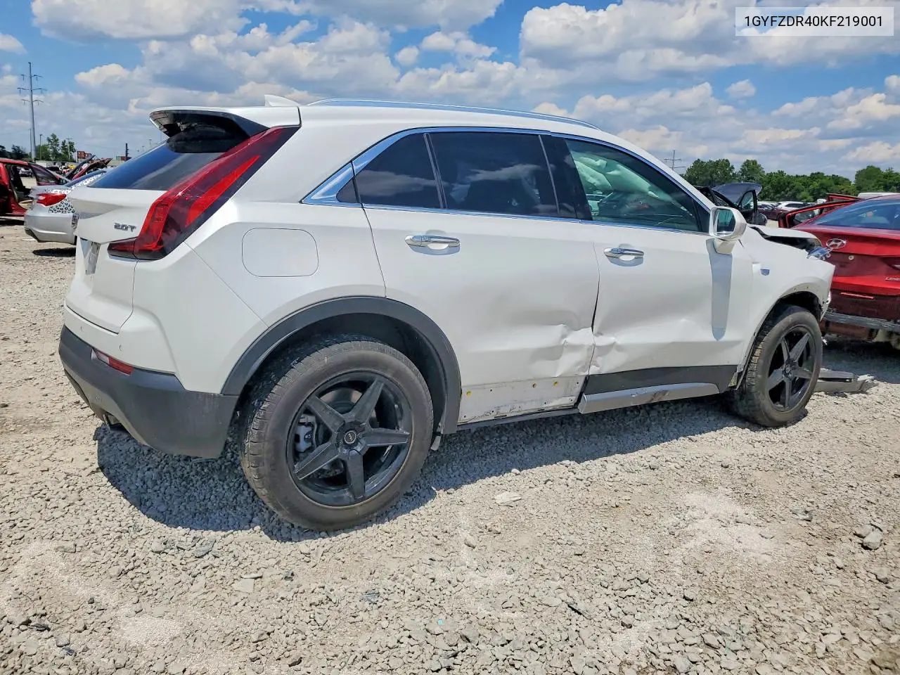 2019 Cadillac Xt4 Premium Luxury VIN: 1GYFZDR40KF219001 Lot: 58554096