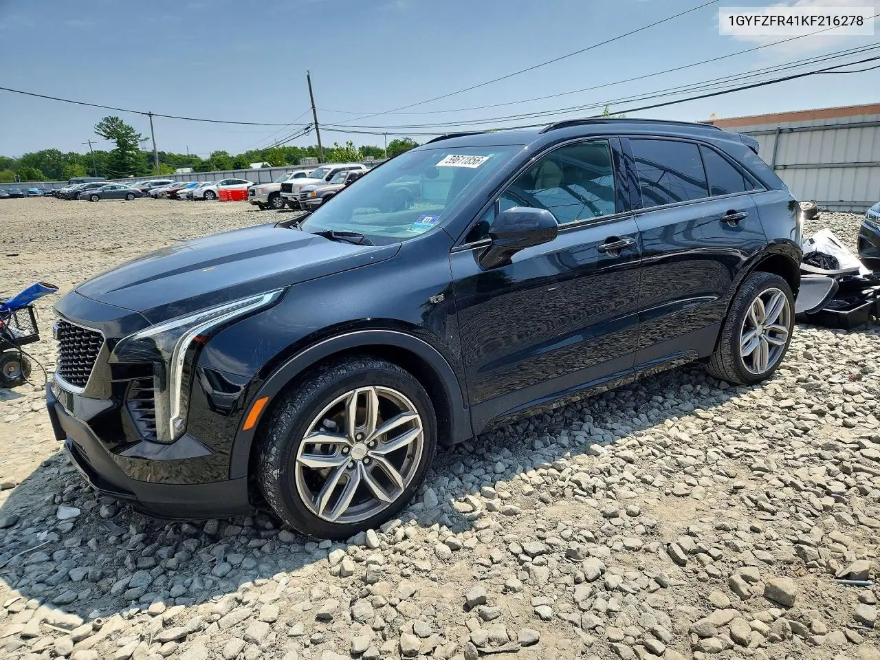 2019 Cadillac Xt4 Sport VIN: 1GYFZFR41KF216278 Lot: 59611856